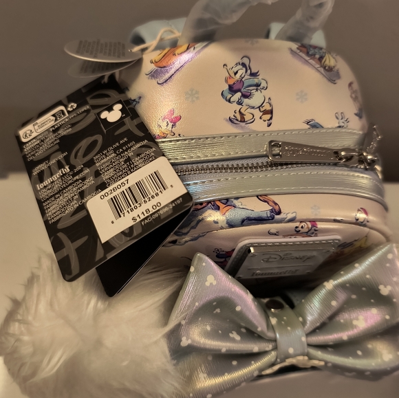 NEW Loungefly Disney Mickey Mouse Winter Wonderland Mini Backpack & Ear Headband - Picture 4 of 6